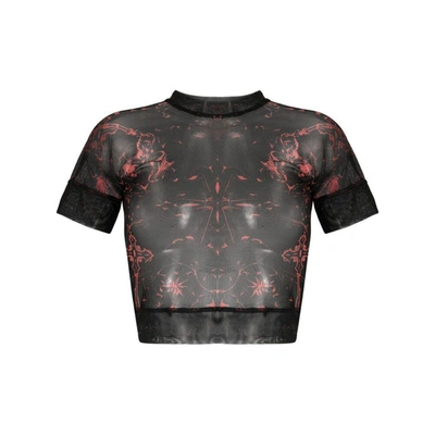 Shop Ottolinger T-shirts In Black/red