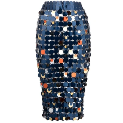 Shop Rabanne Paco  Skirts In Blue
