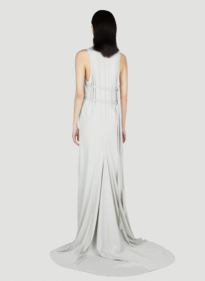 Shop Ann Demeulemeester Women X-long Flared Dress In Gray
