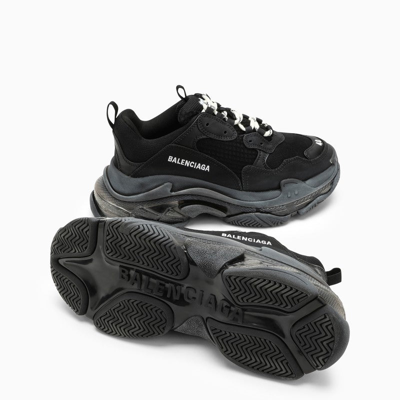 Shop Balenciaga Black Triple S Sneakers Unisex