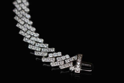 Pre-owned Line 8mm Sterling Silver Cuban Miami Prong 5ct Vvs1 Lab Moissanite Diamonds Ice Out In White/colorless