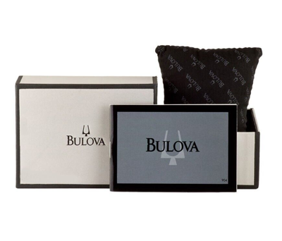 Pre-owned Bulova 96b131 Precisionist Steel Black Silver Dial Rubber Band Quartz Mens Watch