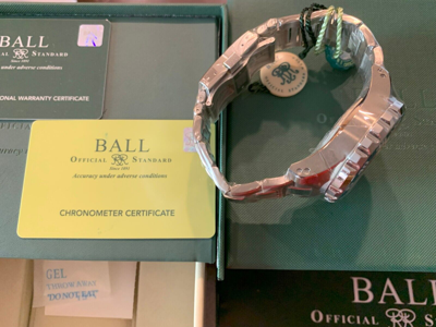 Pre-owned Ball Titanium Ø 42mm Helium Release Crown Hydrocarbon Nedu Dc3226a-s3c-bk Cosc