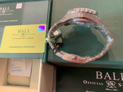 Pre-owned Ball Titanium Ø 42mm Helium Release Crown Hydrocarbon Nedu Dc3226a-s3c-bk Cosc