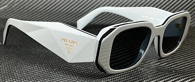 Pre-owned Prada Pr 17ws 11n09t Marble Grey Women's 49 Mm Sunglasses In Gray
