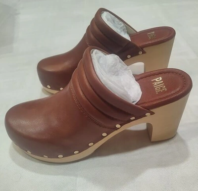 Pre-owned Paige Women's Robbie Whiskey Clog Size 7.5 In Brown