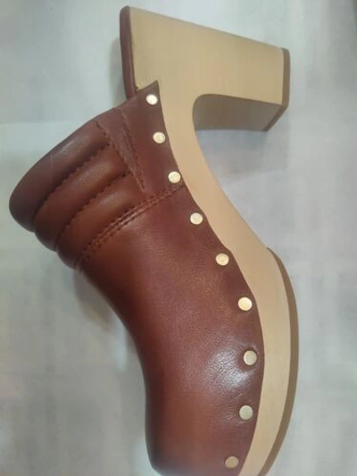 Pre-owned Paige Women's Robbie Whiskey Clog Size 7.5 In Brown