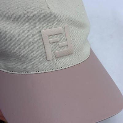 Pre-owned Fendi Eyecap 40022 Pink Baseball Cap Sunglasses Logo Print Unisex Fe40022u