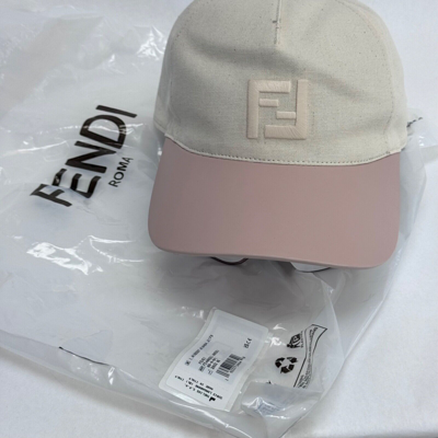 Pre-owned Fendi Eyecap 40022 Pink Baseball Cap Sunglasses Logo Print Unisex Fe40022u