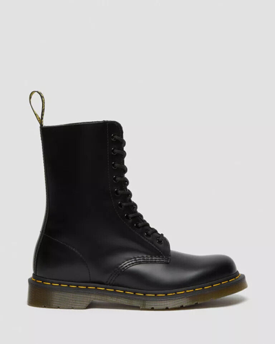Pre-owned Dr. Martens 1490 Smooth Leather Mid Calf Boots Men's Black 11857001