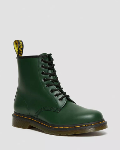 Pre-owned Dr. Martens' Dr. Martens 1460 Smooth Leather Lace Up Boots Women's Green 11822207
