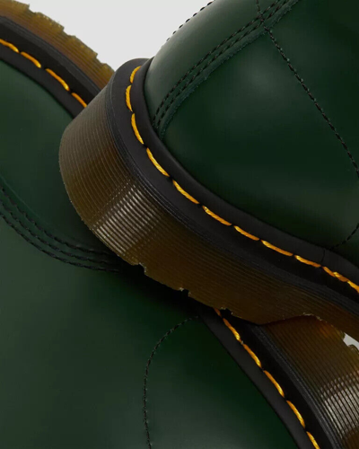 Pre-owned Dr. Martens' Dr. Martens 1460 Smooth Leather Lace Up Boots Women's Green 11822207