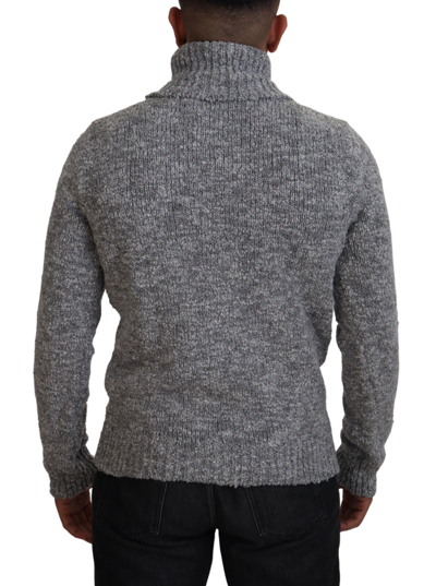 Pre-owned Dolce & Gabbana Sweater Gray Wool Knit Turtleneck Pullover It46/ Us36/ S 1300usd
