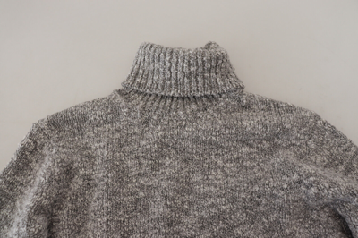 Pre-owned Dolce & Gabbana Sweater Gray Wool Knit Turtleneck Pullover It46/ Us36/ S 1300usd