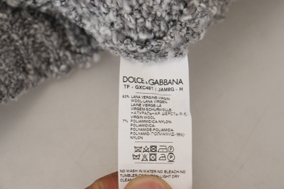 Pre-owned Dolce & Gabbana Sweater Gray Wool Knit Turtleneck Pullover It46/ Us36/ S 1300usd