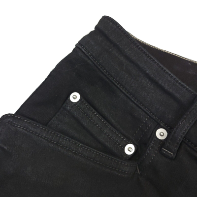 Pre-owned Rick Owens $705 Drkshdw  Tyrone Cut Wax Italy Denim Jeans In Black Mens Size 31