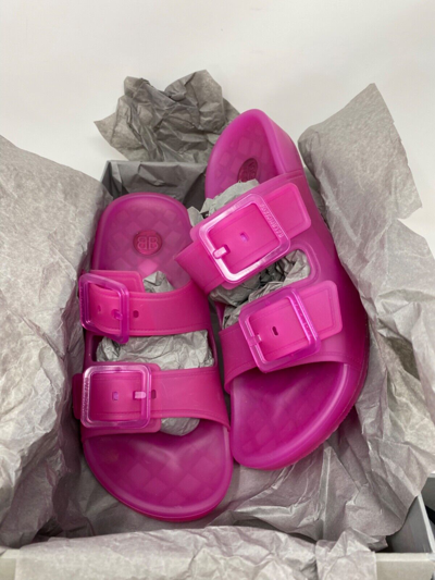 Pre-owned Balenciaga $625 Women's  Mallorca Slides Flat Sandals Slippers Pink Us 8 38 Eu