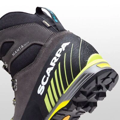 Pre-owned Scarpa Manta Tech Gtx Mountaineering Boot - Men's Shark/lime, 45.0