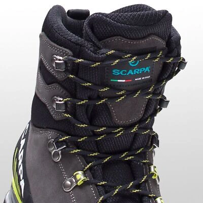 Pre-owned Scarpa Manta Tech Gtx Mountaineering Boot - Men's Shark/lime, 45.0