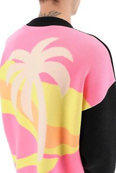 Pre-owned Palm Angels Sweater  Men Size M Pmhe007s23kni001 1084 Multicolor