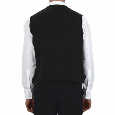 Pre-owned Turnbull & Asser Black Cashmere V-neck Slipover Knlng155 $695