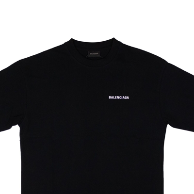 Pre-owned Balenciaga Black Logo Cotton T-shirt Size S $690