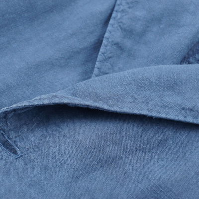 Pre-owned Boglioli Soft-constructed Washed Linen Blazer Slim 42r (eu 52) Sport Coat In Blue