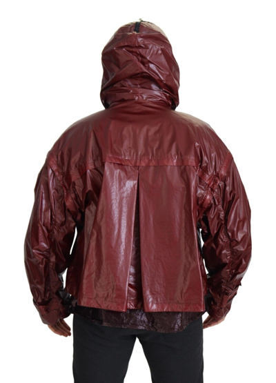 Pre-owned Dolce & Gabbana Jacket Bordeaux Cotton Hooded Full Zip Men It50/us40/l 3400usd In Red