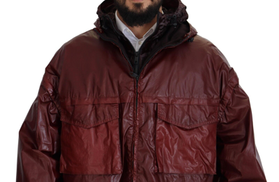 Pre-owned Dolce & Gabbana Jacket Bordeaux Cotton Hooded Full Zip Men It50/us40/l 3400usd In Red