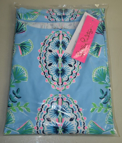 Pre-owned Lilly Pulitzer $298  Seralina Chillylilly Maxi Dress Frenchie Blue Shells S M
