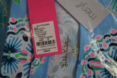 Pre-owned Lilly Pulitzer $298  Seralina Chillylilly Maxi Dress Frenchie Blue Shells S M