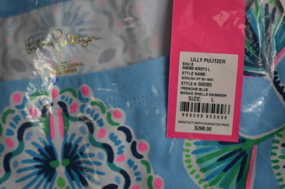 Pre-owned Lilly Pulitzer $298  Seralina Chillylilly Maxi Dress Frenchie Blue Shells S M