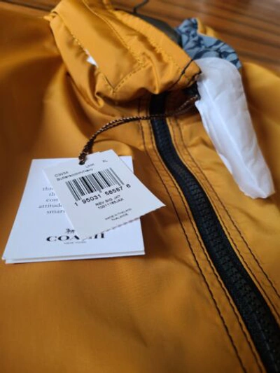 Pre-owned Coach Limited Edition  Logo Zip Reversable Jacket - Xl - Hoodie In Black