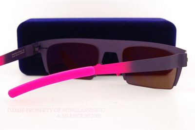 Pre-owned Mykita Brand  Sunglasses Mulberry/neon Fuchsia/rawgreen Solid For Women