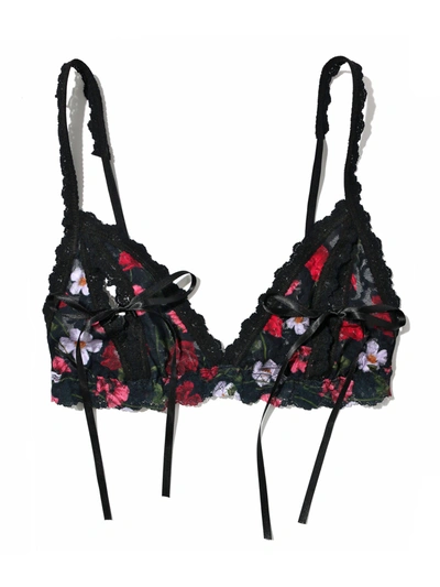 Shop Hanky Panky Printed Lace Tie Front Bralette In Multicolor