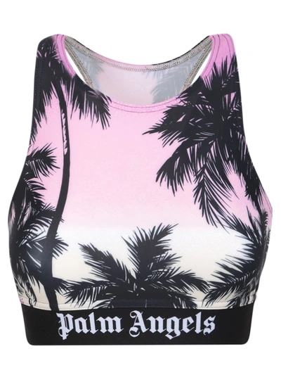 Shop Palm Angels Sunset Print Top In Purple