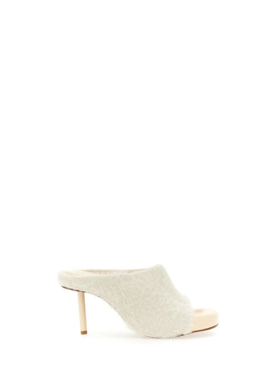 Shop Jacquemus Nuvola Heeled Mules In Bianco