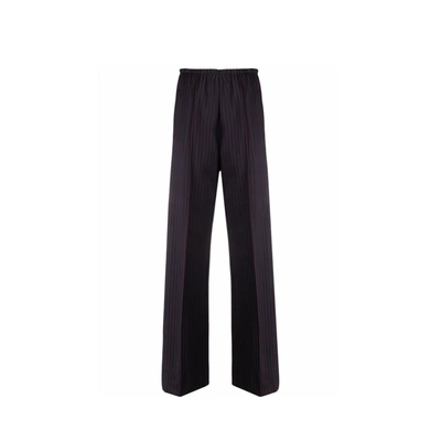 Shop Palm Angels Striped Pants In Blue