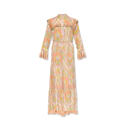Shop Gucci Fiorito Floral Dress In Pink
