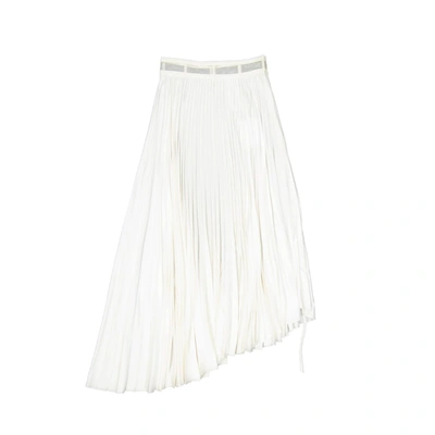Shop Dior Asymmetric Midi Skirt In White