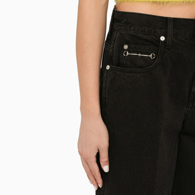 Shop Gucci Black Denim Baggy Jeans Women
