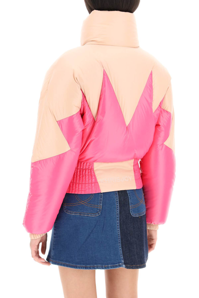 Shop Khrisjoy 'puff Peak' Cropped Puffer Jacket Women In Pink