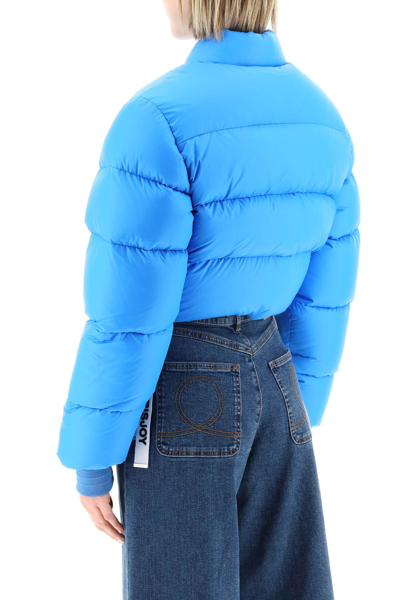 Shop Khrisjoy Cropped Puff Jacket Women In Blue