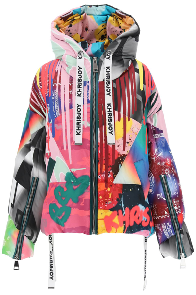 Shop Khrisjoy Khris Iconic Padded Jacket With Graffiti Print Women In Multicolor