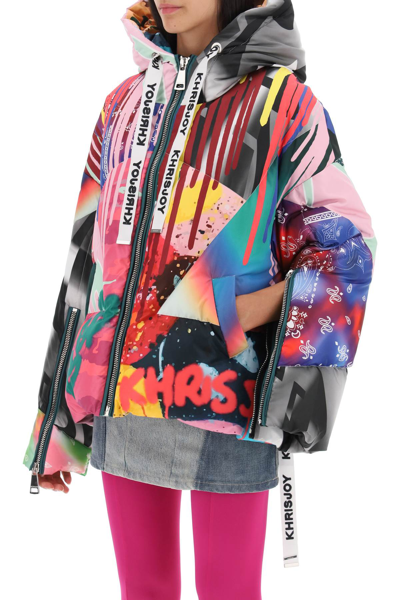 Shop Khrisjoy Khris Iconic Padded Jacket With Graffiti Print Women In Multicolor