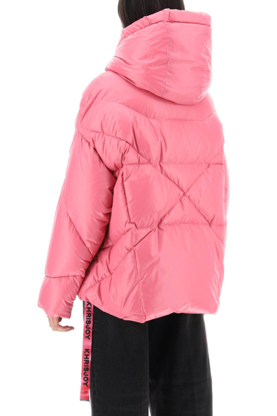 Shop Khrisjoy Khris Iconic Shiny Puffer Jacket Women In Pink