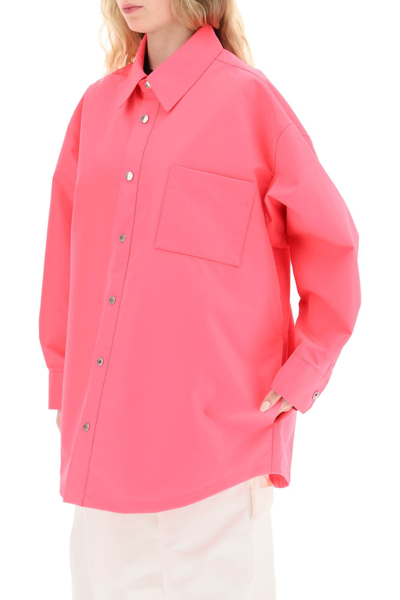 Shop Khrisjoy Oversized Boyfriend Shirt Jacket Women In Multicolor