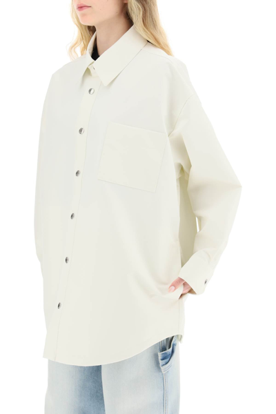 Shop Khrisjoy Oversized Boyfriend Shirt Jacket Women In White