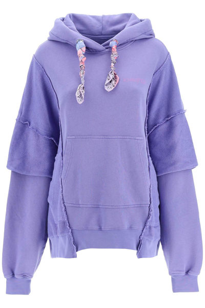 Shop Khrisjoy Oversized Hooded Sweatshirt Women In Purple