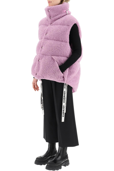 Shop Khrisjoy Padded Fleece Vest Women In Purple